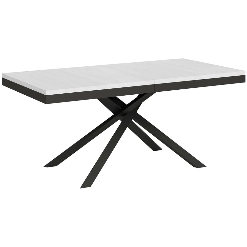 Tavolo allungabile 90x180/440 cm Karida Evolution bianco frassino telaio antracite - Foto 1
