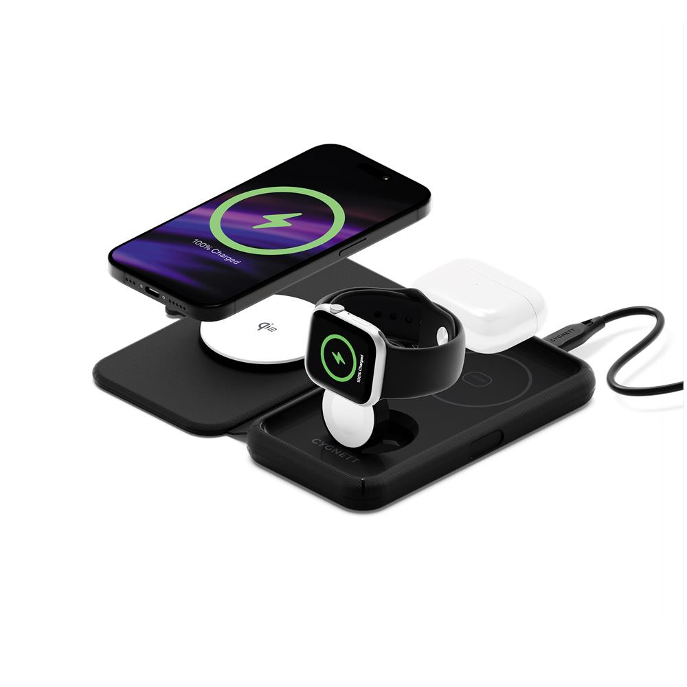 Voyager Cuffie, Smartphone, Orologio Intelligente Nero USB Carica Wireless Ricarica Rapida Interno - Foto 1
