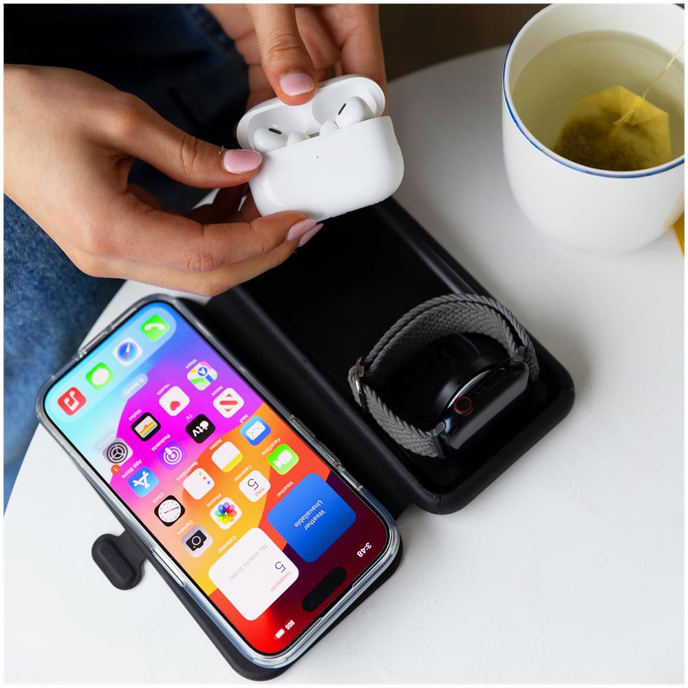 Voyager Cuffie, Smartphone, Orologio Intelligente Nero USB Carica Wireless Ricarica Rapida Interno - Foto 3