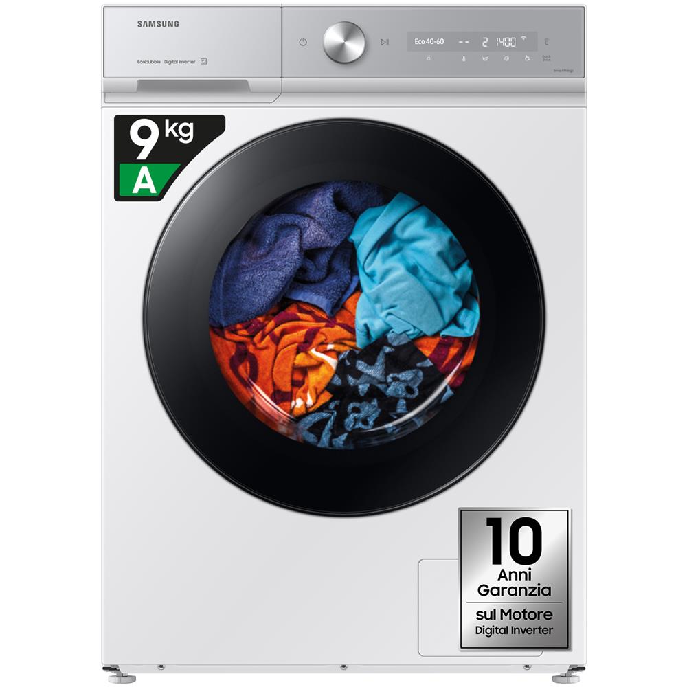 WW90DB8U95GH lavatrice Caricamento frontale 9 kg 1400 Giri /min Bianco - Foto 1