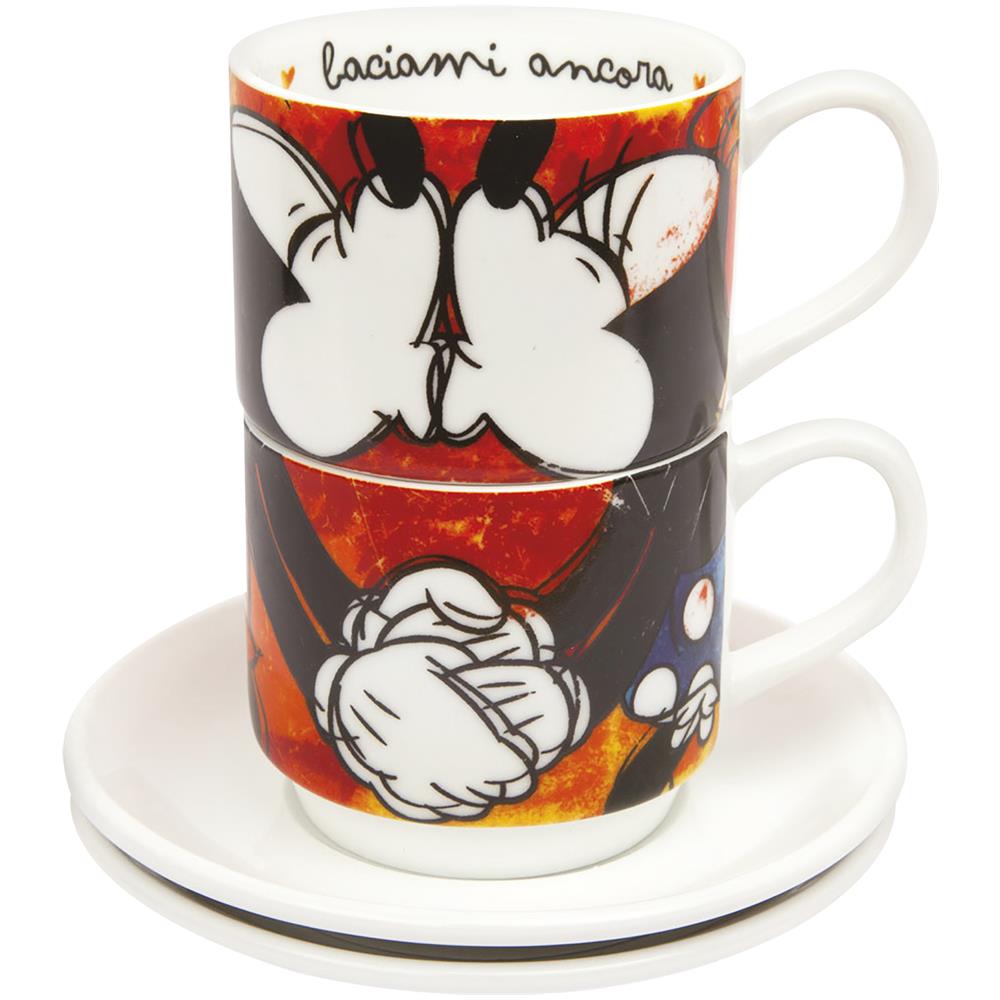 Set 2 Tazzine Caffè Mickey Love Rosso - Foto 2