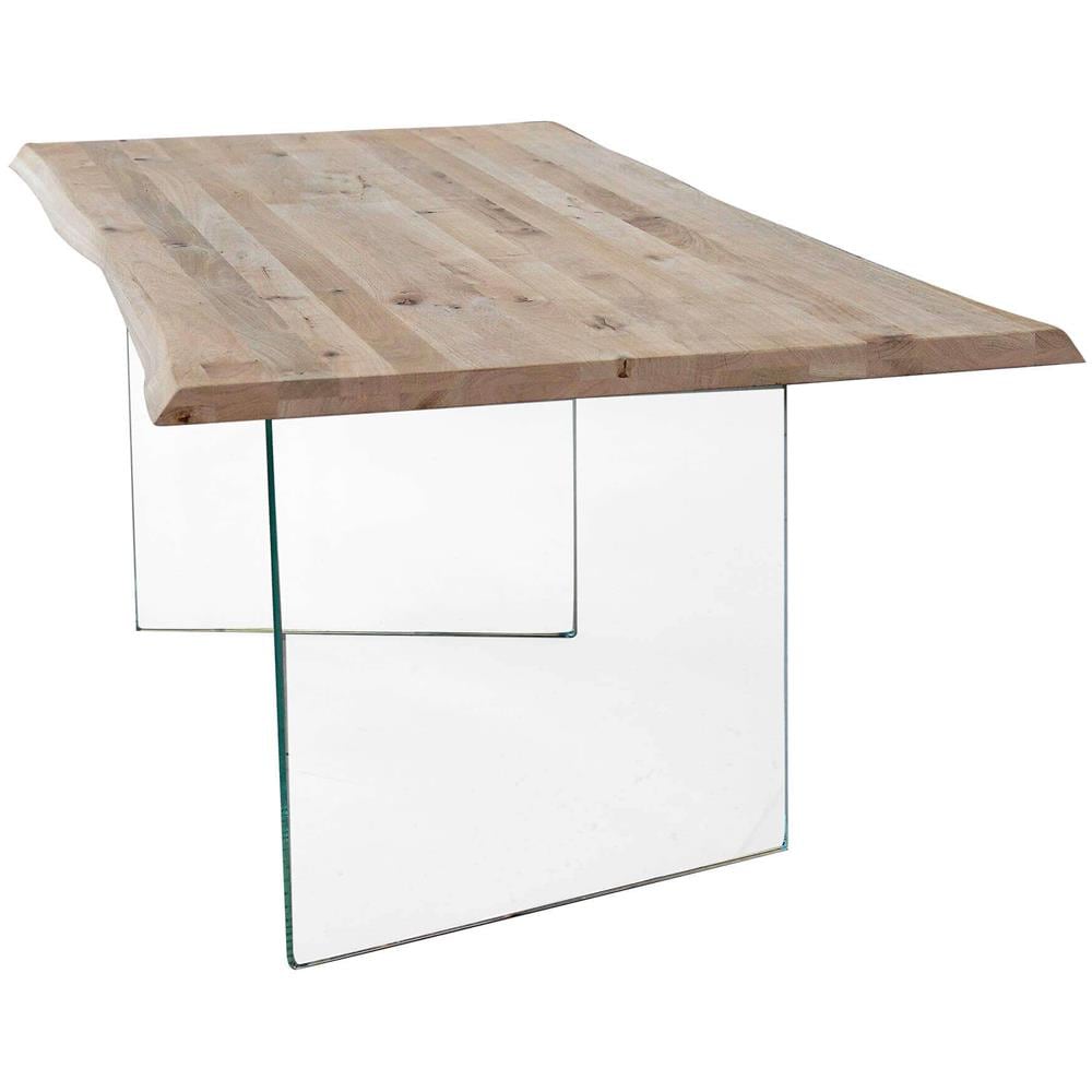 Anson - Tavolo Da Pranzo Moderno In Vetro E Legno - Foto 1