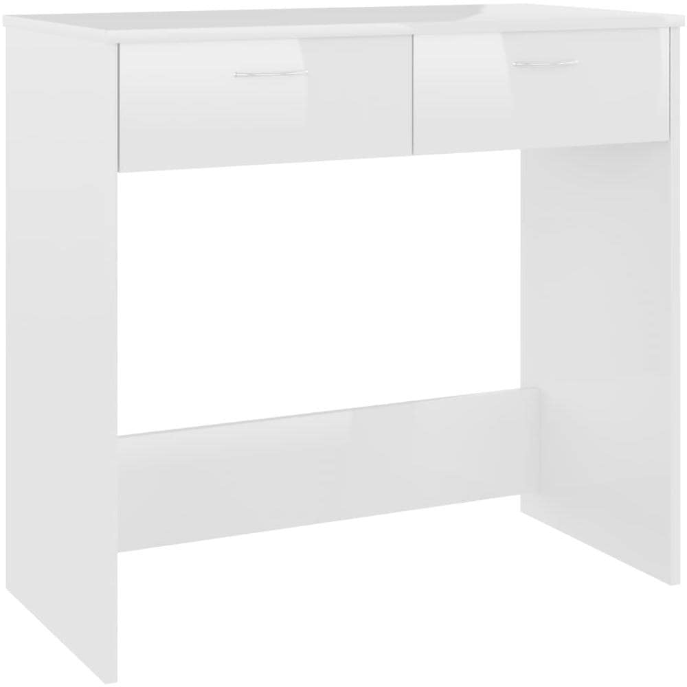 Scrivania Bianco Lucido 80x40x75 cm in Legno Multistrato - Foto 2