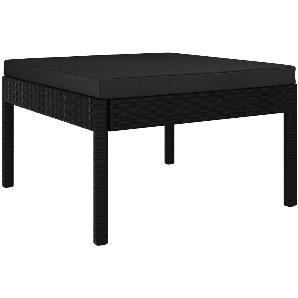 Set Divani Da Giardino 3 Pz Con Cuscini In Polyrattan Nero - Foto 14