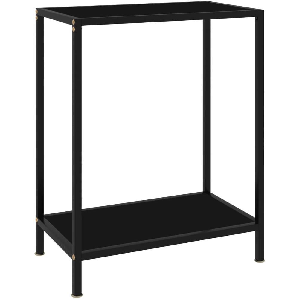 Tavolo Consolle Nero 60x35x75 Cm In Vetro Temperato - Foto 1