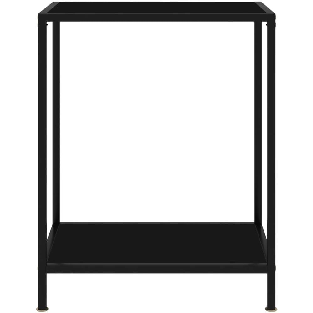 Tavolo Consolle Nero 60x35x75 Cm In Vetro Temperato - Foto 2