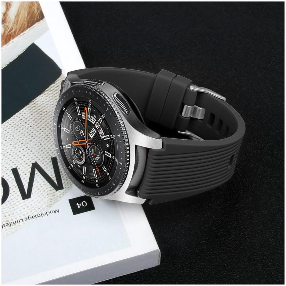 Bracciale Samsung Galaxy Watch 46 Mm In Silicone Nero  L - Foto 2