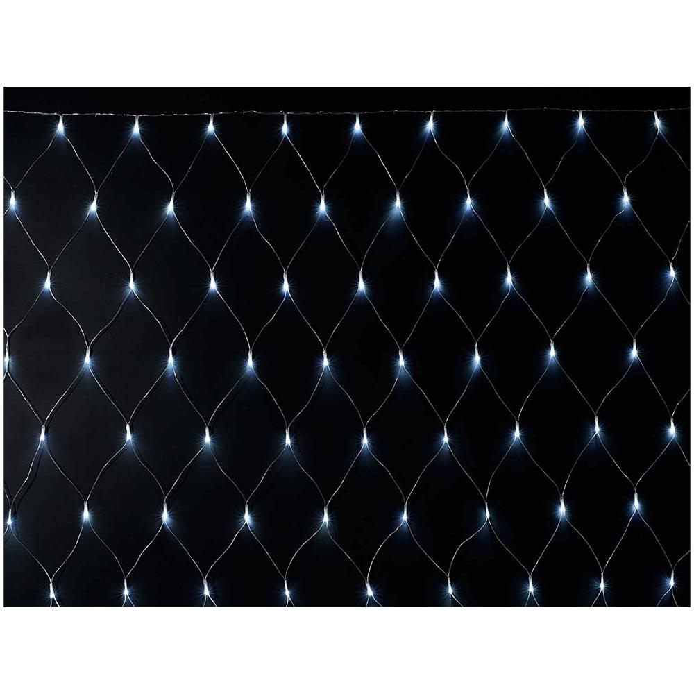 Luci Natalizie A Rete Con 240 Led Bianco Freddo Luci Di Natale Connettibili Per Casa Vetrine E Negozi Uso Interno Ed Esterno Tenda Di Luci Natalizie 2 X 3 Metri - Foto 1