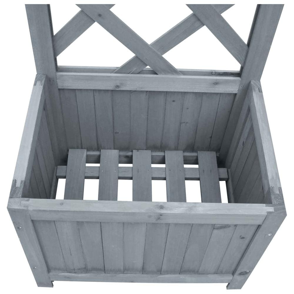 Fioriera a Traliccio 40x30x135 cm in Legno Massello di Abete - Foto 2