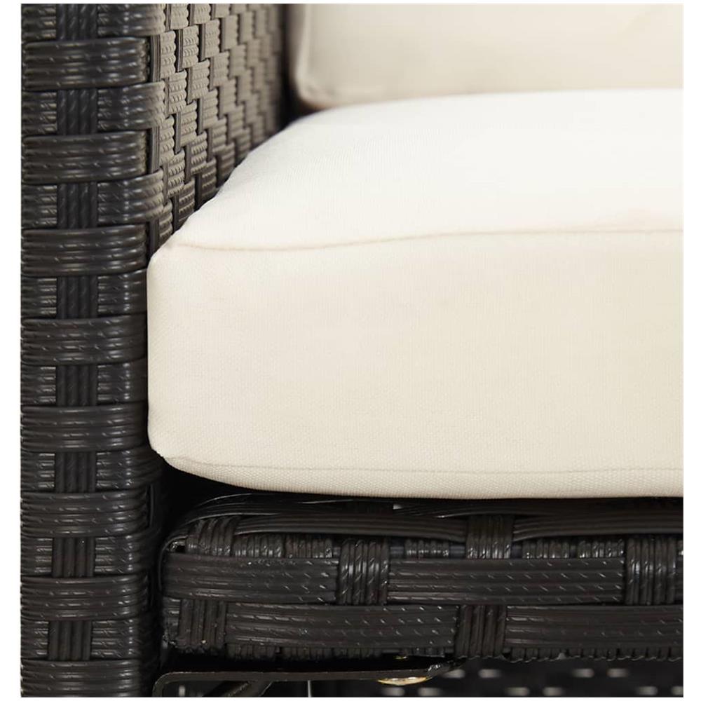 Sedie Da Giardino 4 Pz In Polyrattan Nero - Foto 2