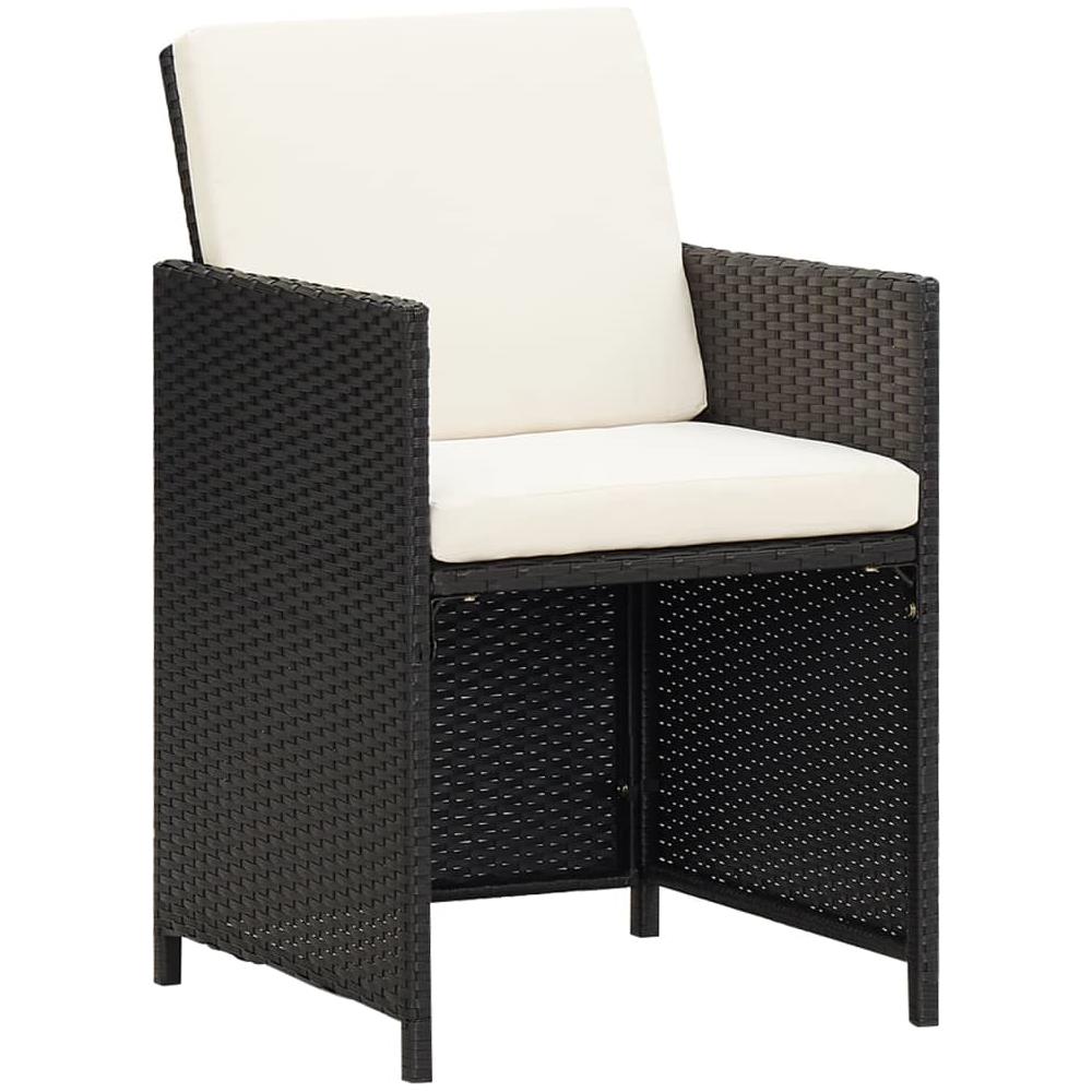 Sedie Da Giardino 4 Pz In Polyrattan Nero - Foto 3