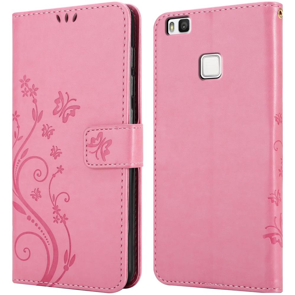 Cadorabo Custodia Compatibile Con Huawei P9 Lite In Rosa Fiore - Coperchio Protettivo In Design Floreale Con Chiusura Magnetica, Funzione Stand E Slot Per Carte - Foto 8