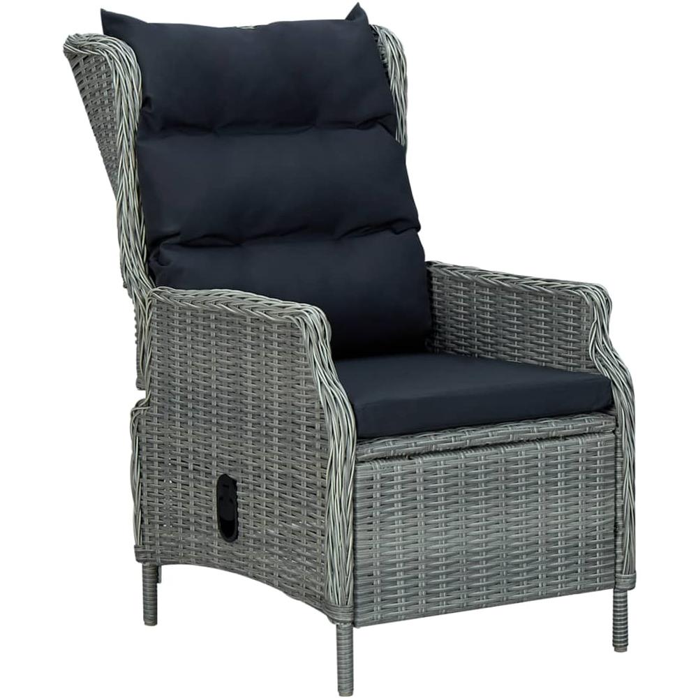 Set Mobili Da Pranzo Per Giardino 3 Pz Grigio Chiaro - Foto 3