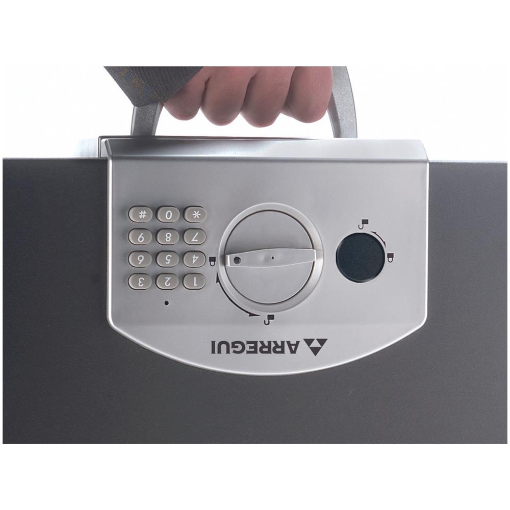 Bric C9547 Cassetta Di Sicurezza Con Apertura Elettronica Per Trasportare Documenti E Denaro | Cassetta Portavalori In Acciaio | Cassaforte Portatile A Valigetta De 32 Cm Di Larghezza | Nero - Foto 2