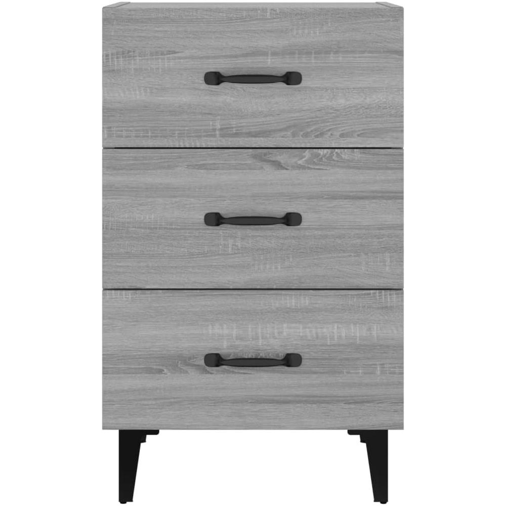 Comodino Grigio Sonoma 40x40x66 Cm In Legno Multistrato - Foto 2