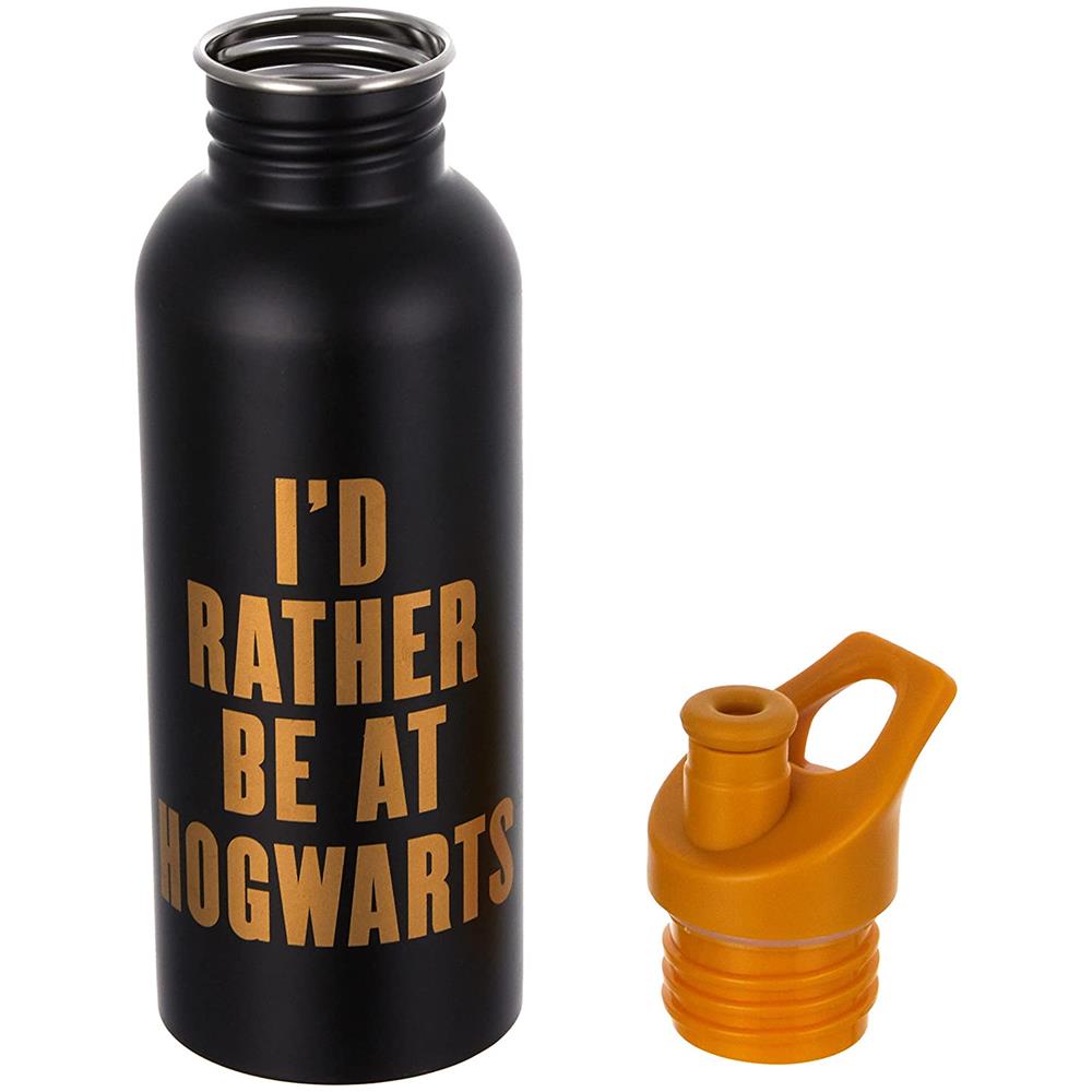 Harry Potter - Borraccia Da Mensa Nera "" I'd Rather Be At Hogwart"" - Foto 1