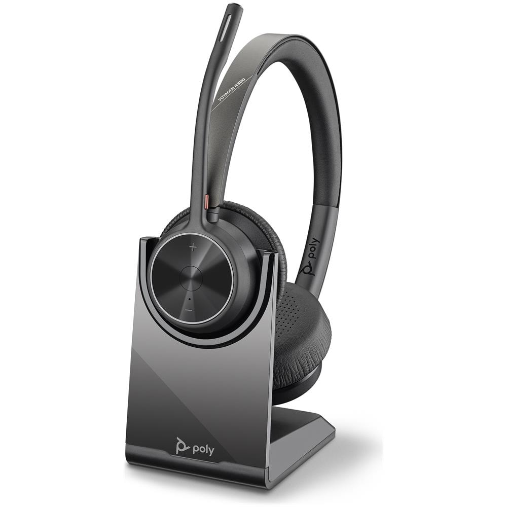 Voyager 4320 UC Auricolare Wireless A Padiglione Ufficio USB tipo-C Bluetooth Base di ricarica Nero - Foto 1