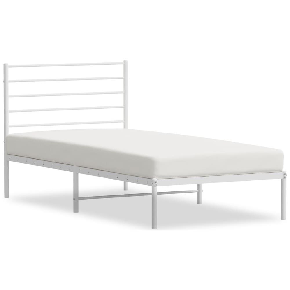 Giroletto Con Testiera Metallo Bianco 75x190 Cm - Foto 2