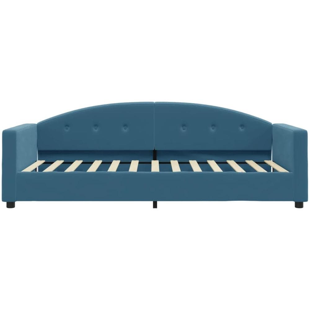 Letto Da Giorno Blu 90x200 Cm In Velluto - Foto 2