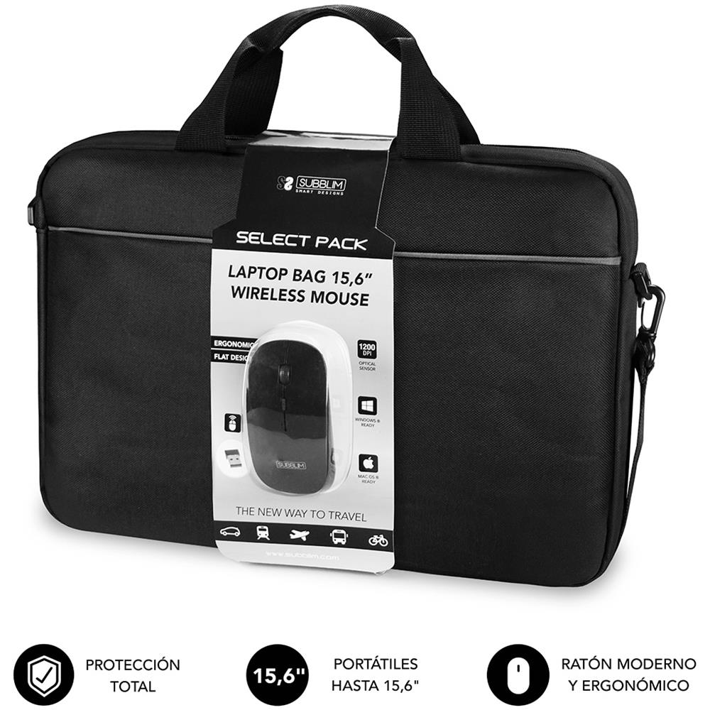 SUB-LB-2SP0050 borsa per laptop 39,6 cm (15.6") Borsa con caricamento dall'alto Nero - Foto 1