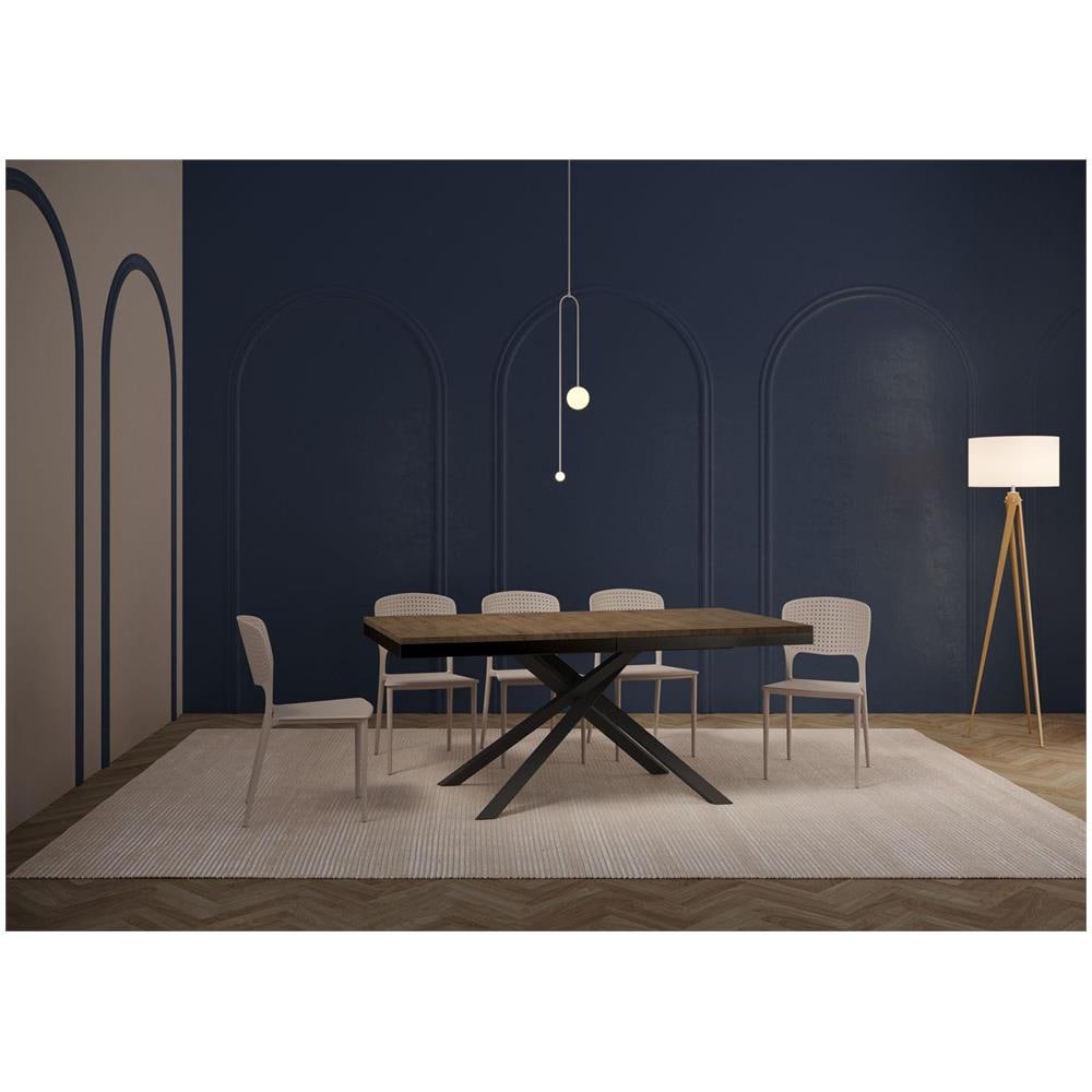 Tavolo allungabile 90x180/440 cm Karida Evolution noce telaio antracite - Foto 2