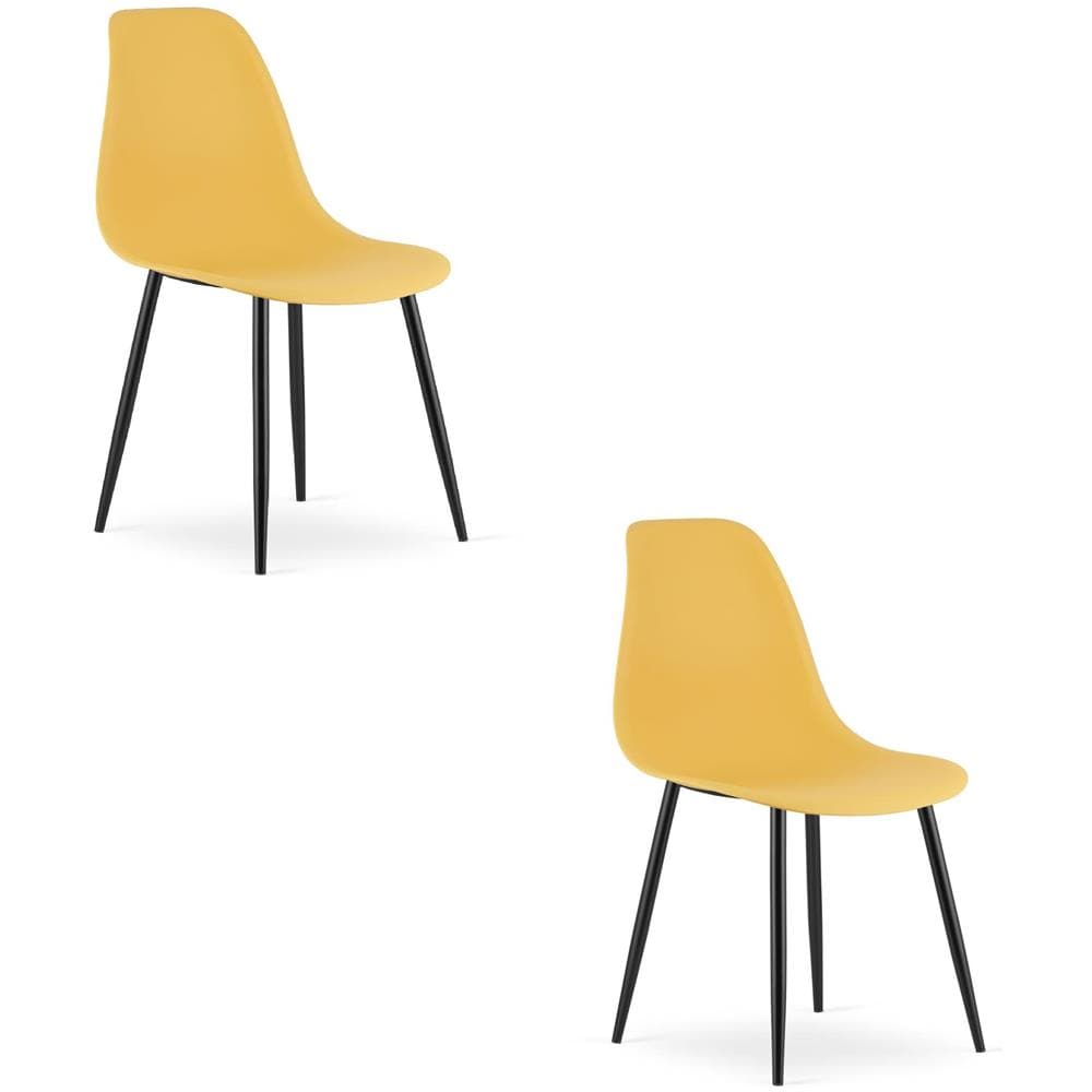 Sedia da scrivania moderna WAT color senape x2 - Foto 1