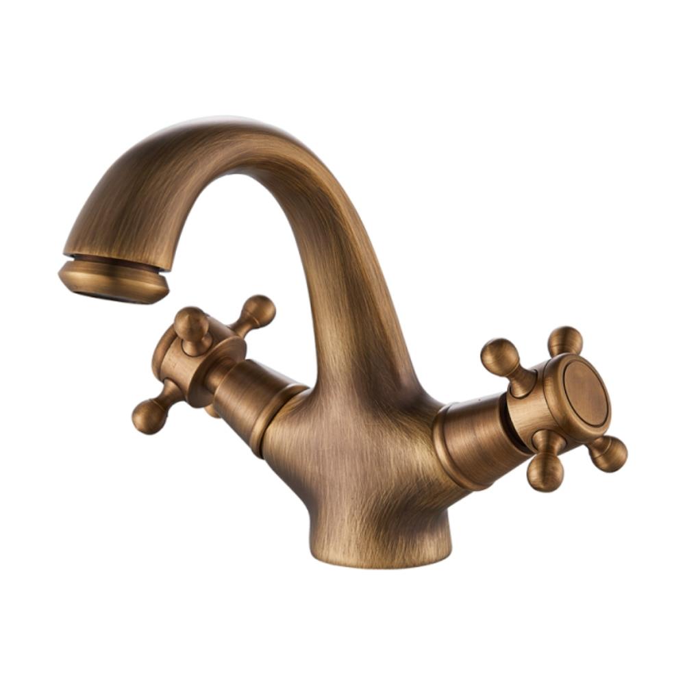 Rubinetto per lavabo da bagno, Blackswan, tipo M144, modello bronzo antico, misura 14 cm - Foto 1