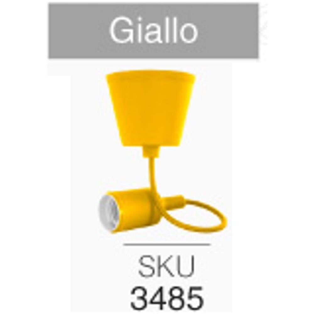 Lampadario Portalampada E27 Colore Giallo Vt-7228 3485 - Foto 1