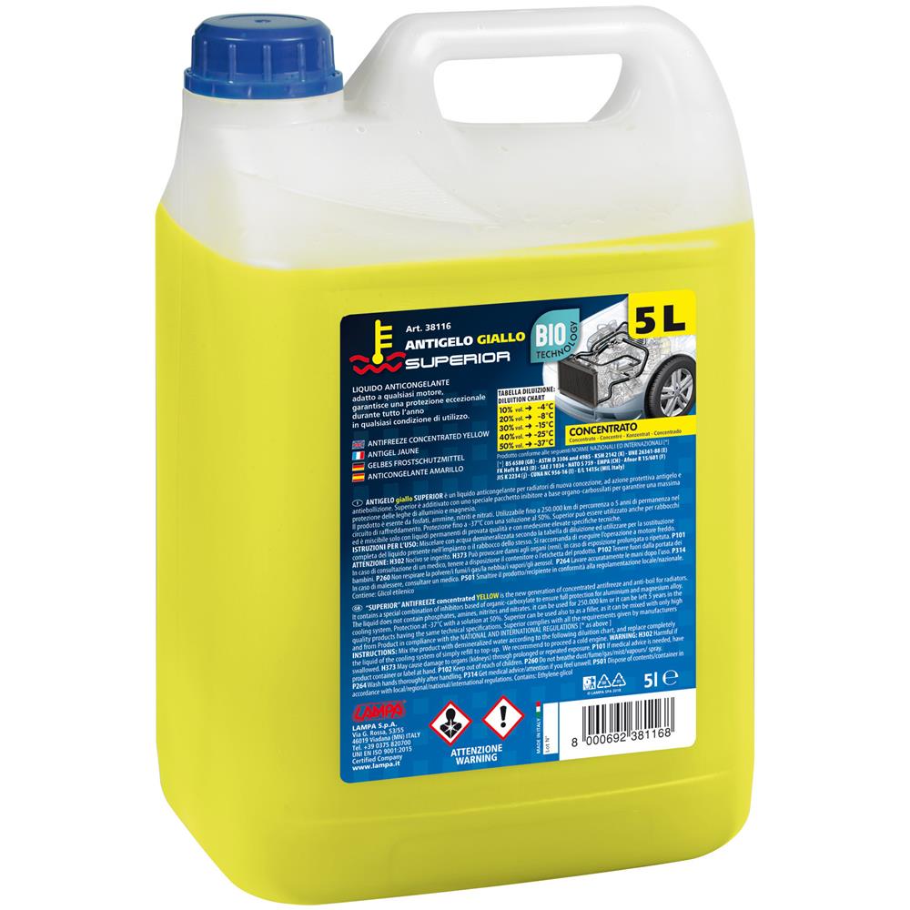 Superior-giallo, Liquido Antigelo Radiatore Concentrato (-37 c) - 5 L - Foto 1