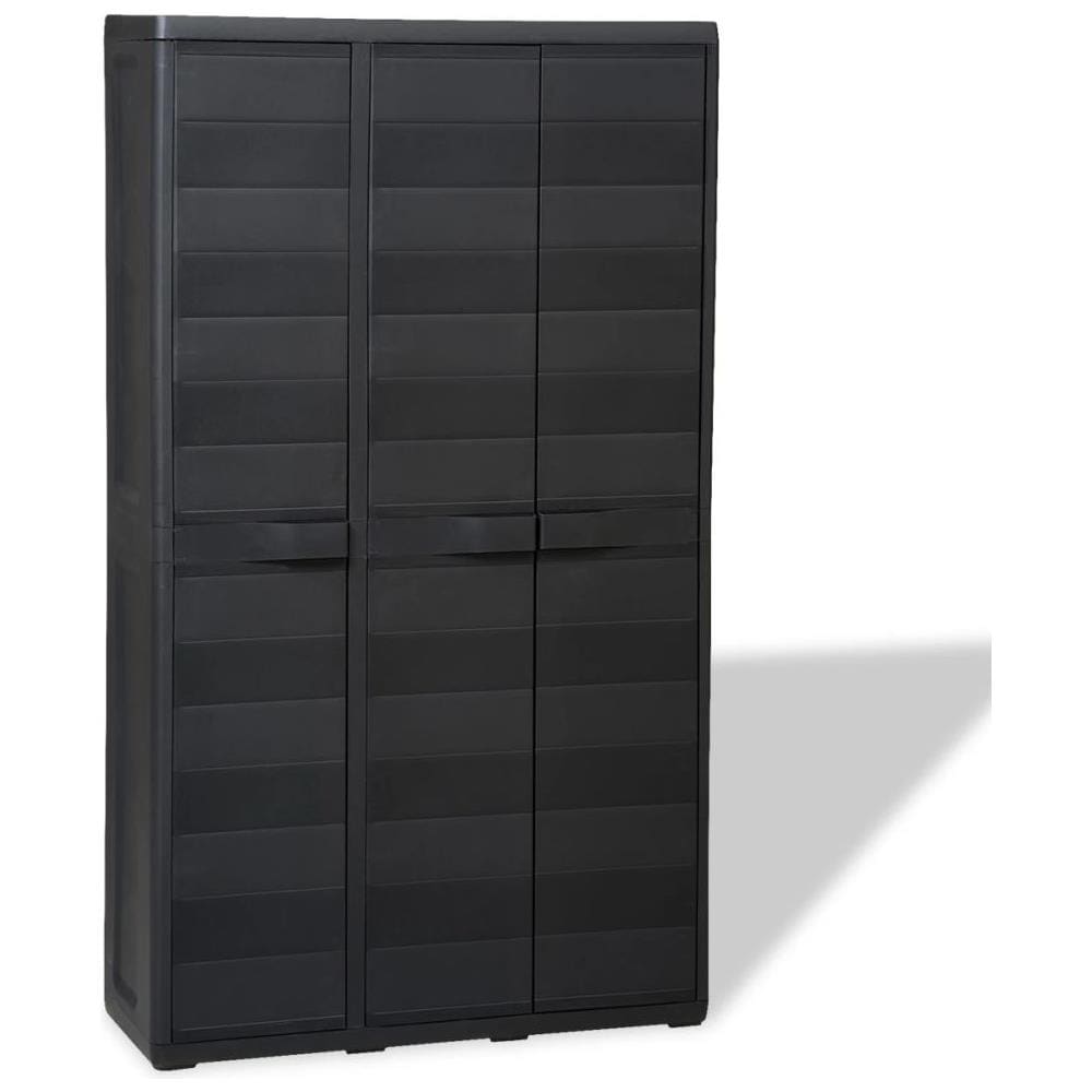 Armadietto Da Giardino A 4 Ripiani Nero - Foto 1