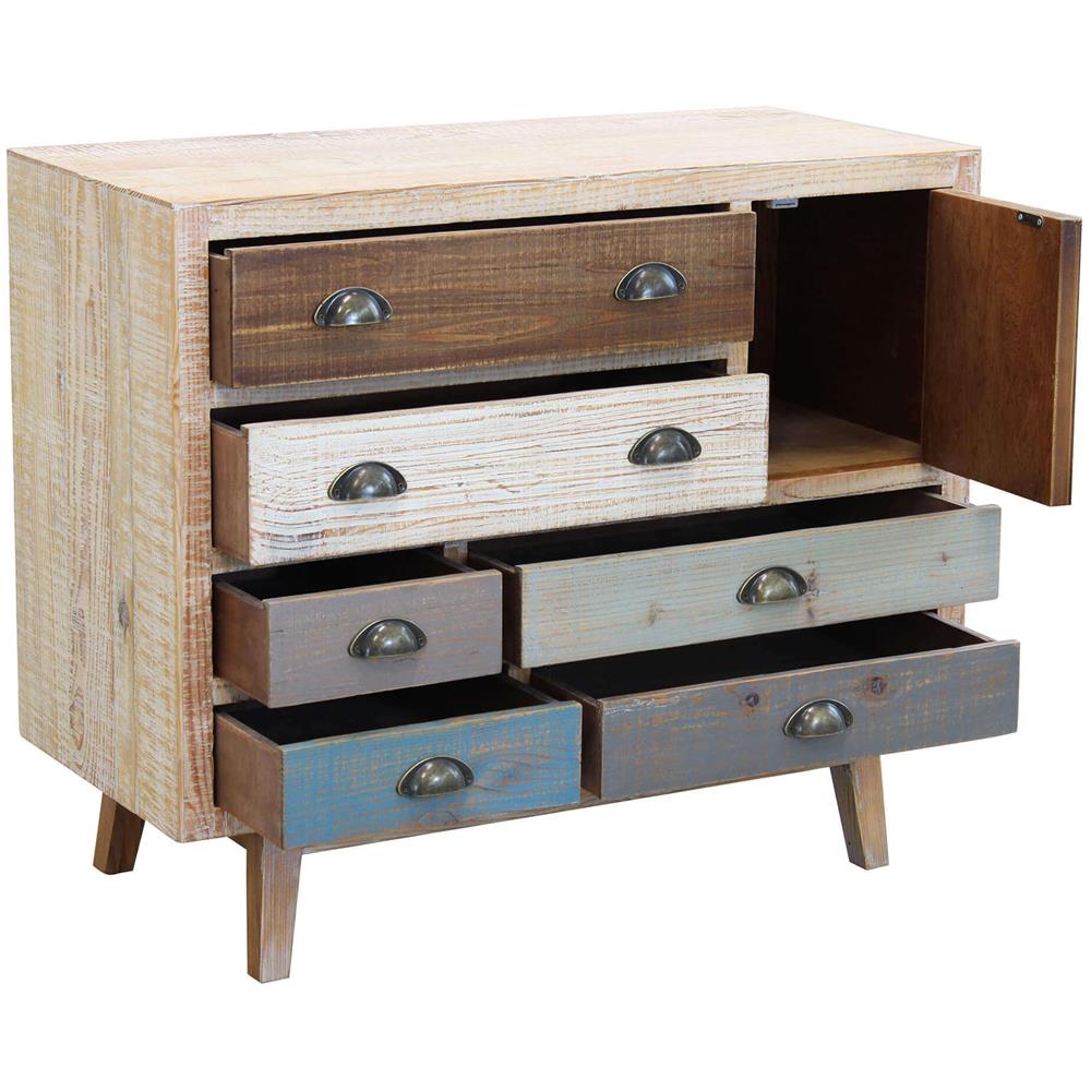 Colorwood - Cassettiera Sei Cassetti In Legno Colorato Da 90 Cm - Foto 4