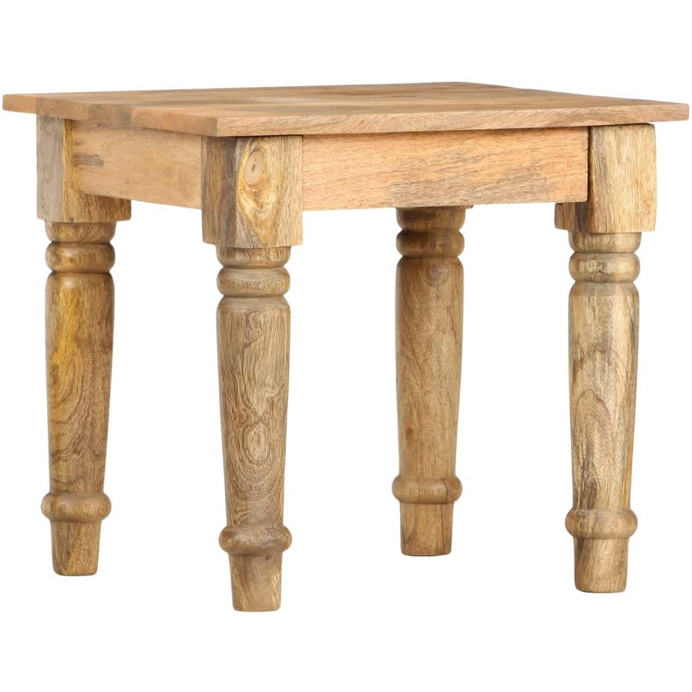 Tavolino Di Servizio 43x43x40 Cm Legno Massello Di Mango - Foto 8
