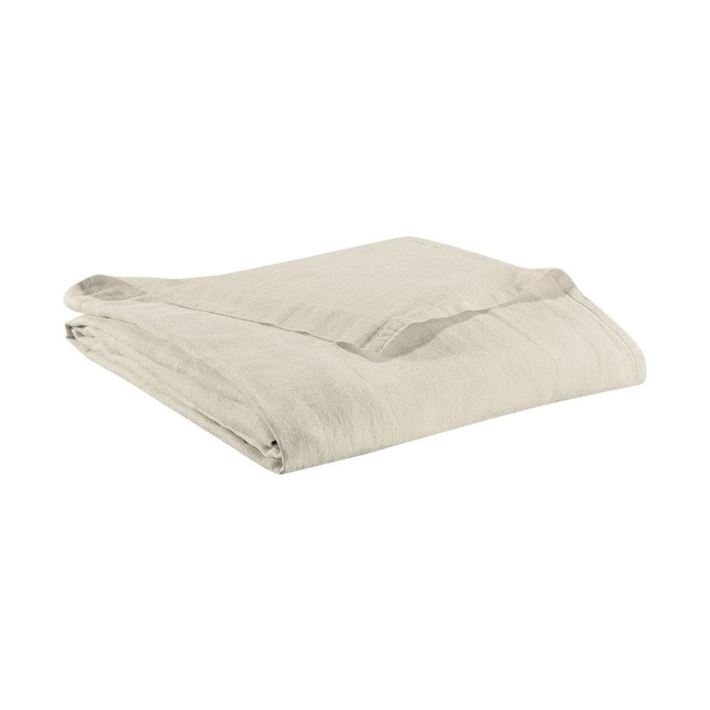 Copripiumino Piatto Zeff In Lino 100% - Grigio Chiaro E Naturale Reversibile - 240 X 300 Cm - Foto 1