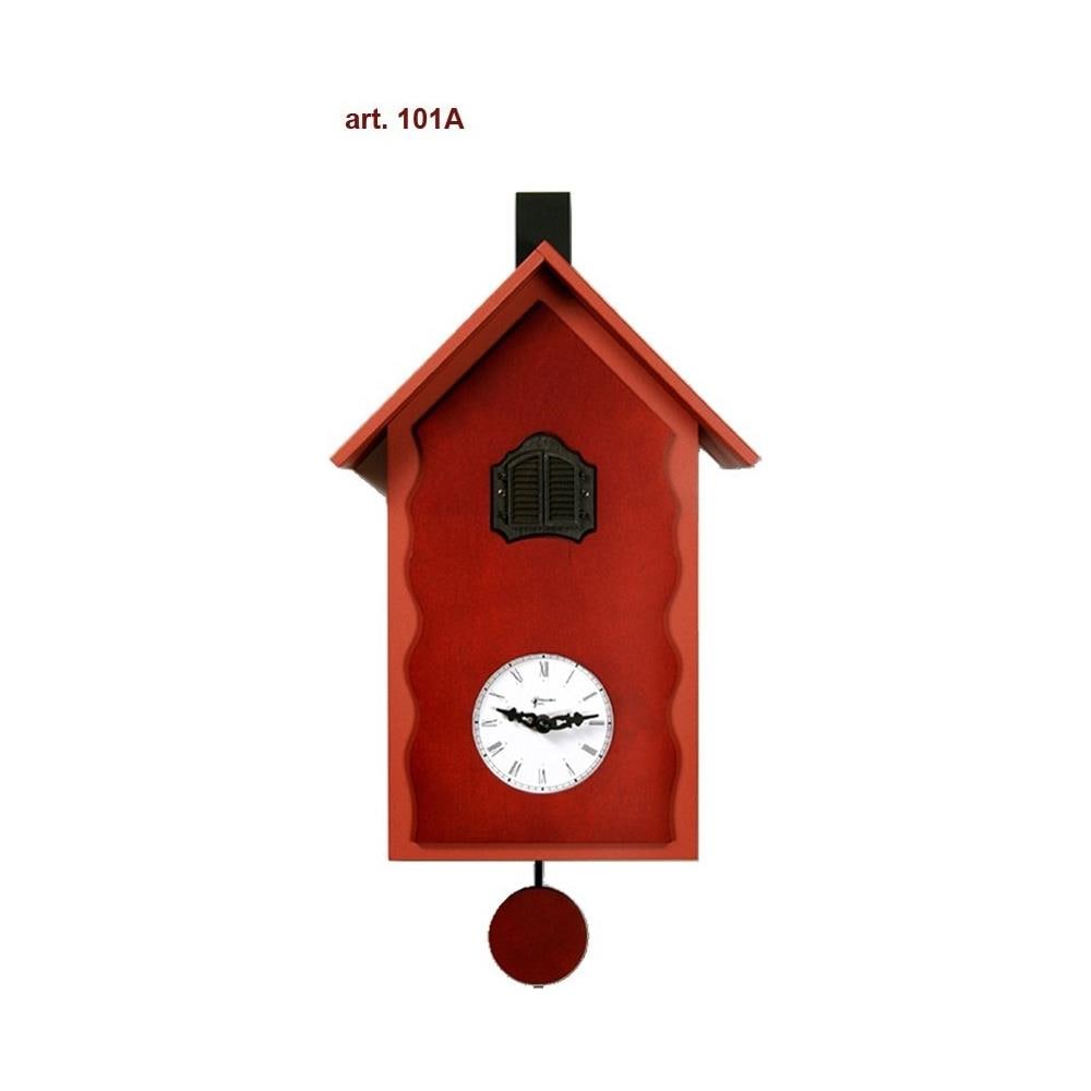 Orologio Da Parete Orologio A Cucù Rosso Con Pendolo Lac - Foto 1