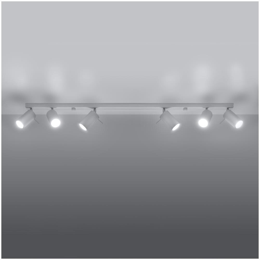 6 Light Spotlight Bar Bianco, Gu10 - Foto 12
