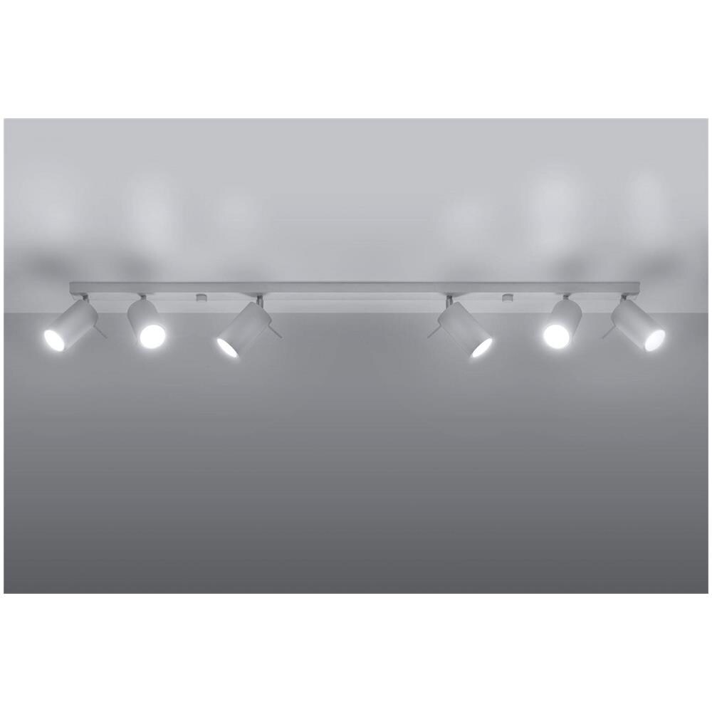 6 Light Spotlight Bar Bianco, Gu10 - Foto 2