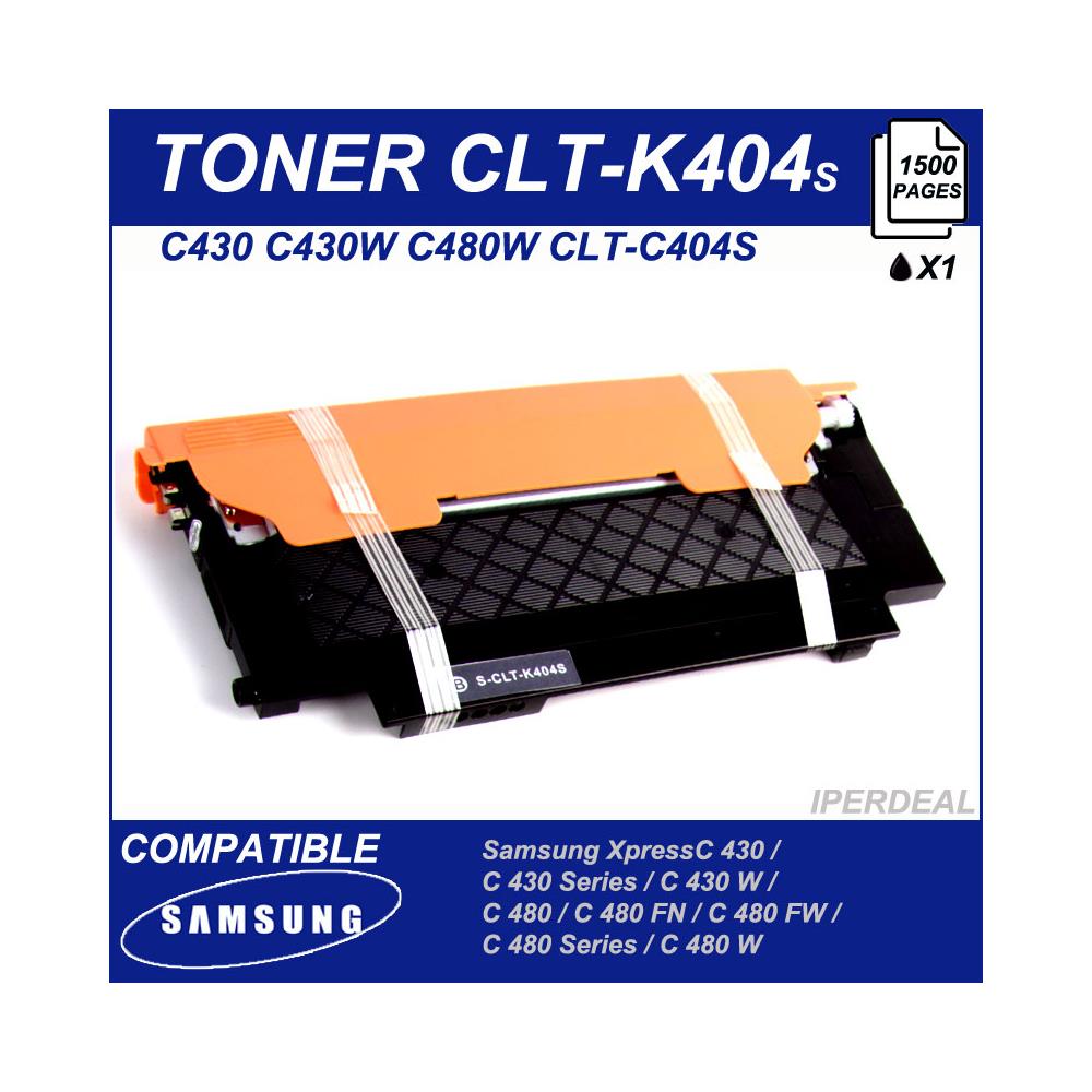 Cartuccia Laser Toner, Modello Clt-k404s, (colore Nero) Per Stampante Samsung Sl-c430w / c430 / c432w - Foto 1