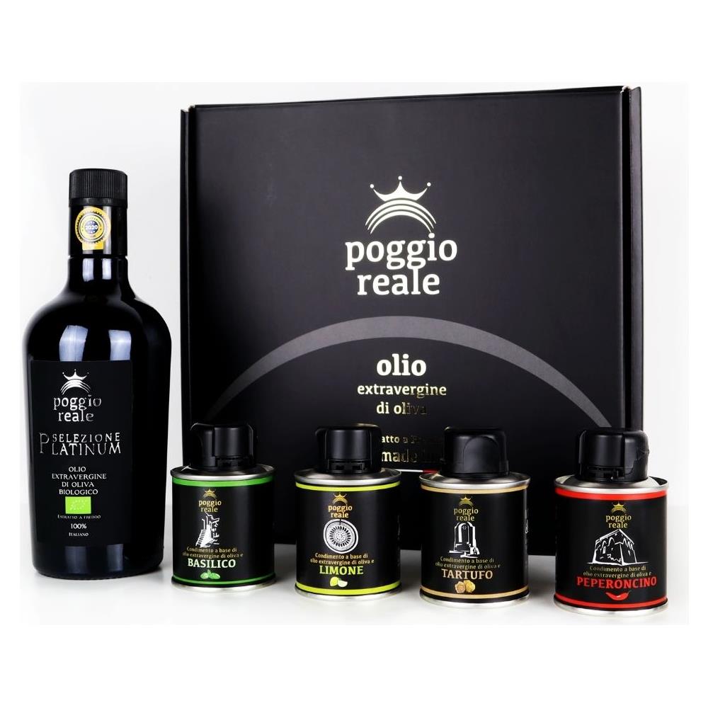 Poggio Reale Set Condimento E Olio Extravergine Di Oliva Platinum Bio Litri 0,5 - Foto 1
