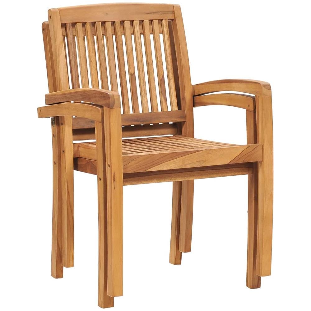 Sedie Da Giardino 2 Pz Con Cuscini Grigi Massello Di Teak - Foto 3