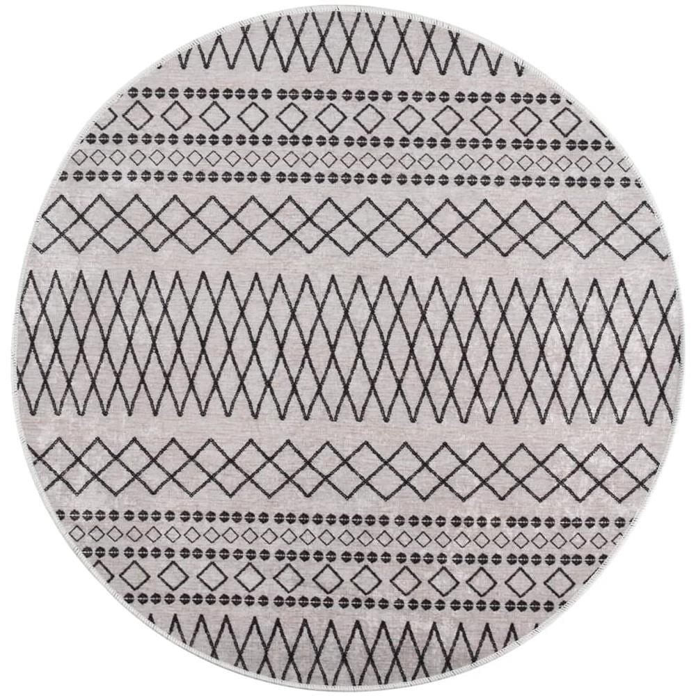 Tappeto Lavabile F120 Cm Nero E Bianco Antiscivolo - Foto 1