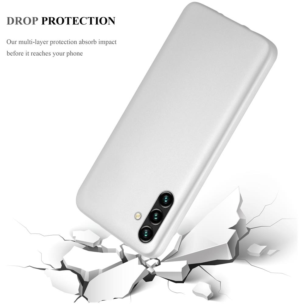 Custodia Compatibile Con Samsung Galaxy A13 5g In Argento Metallico - Coperchio Protettivo In Silicone Tpu Flessibile - Foto 6