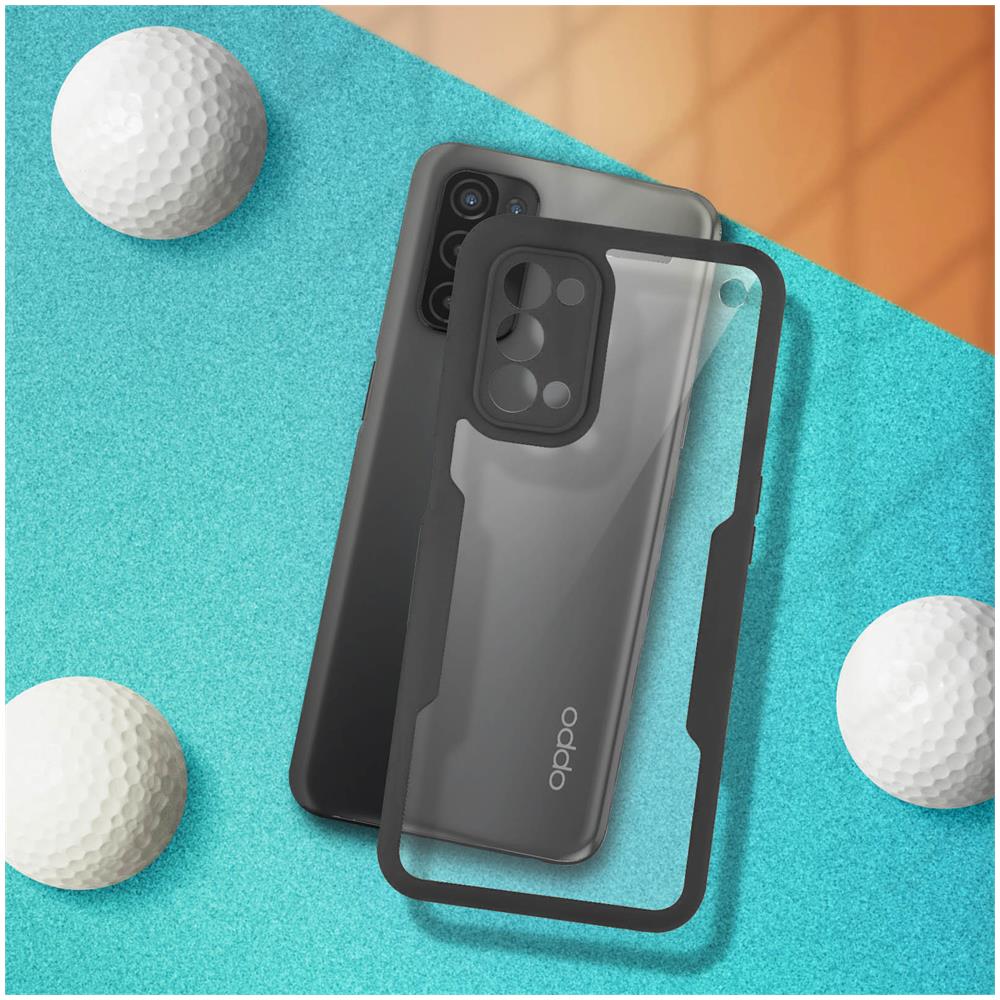 Cover Oppo A54 5g / A74 5g Retro Plexiglass Fronte Polimero Bordo Nero - Foto 10