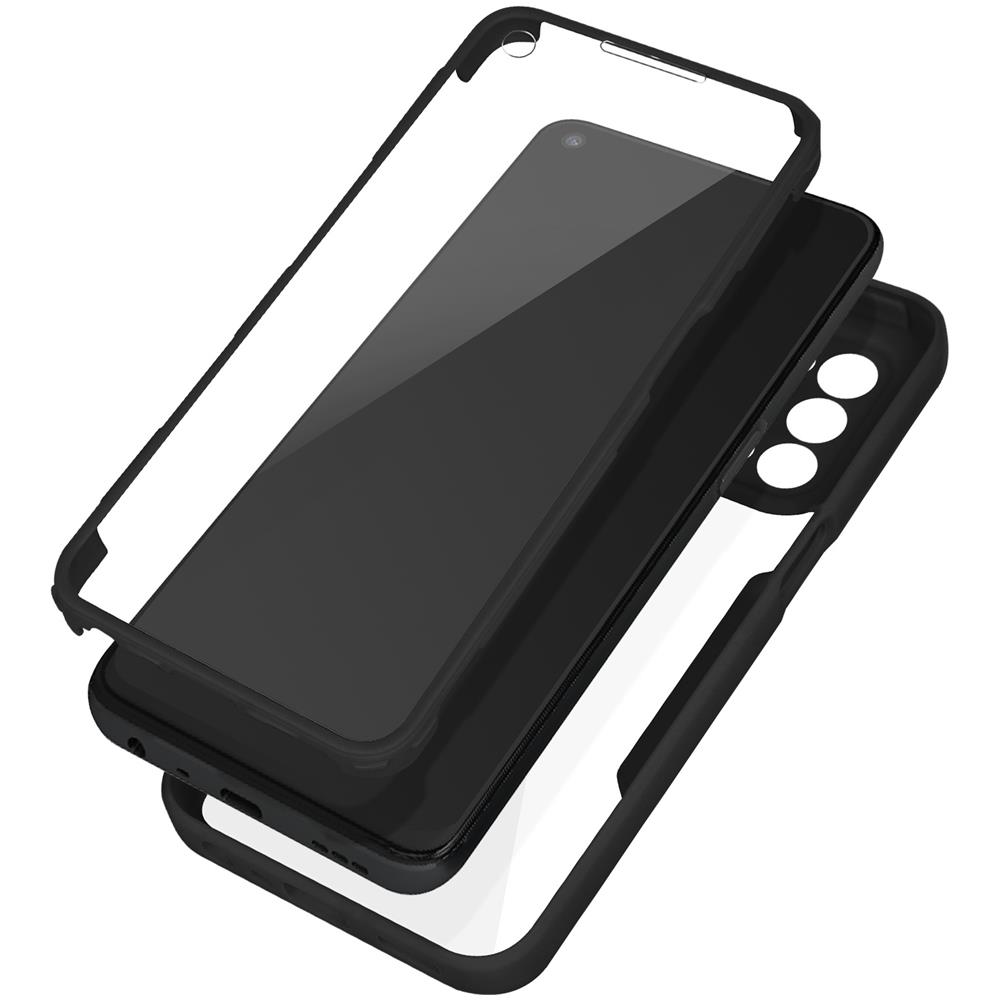 Cover Oppo A54 5g / A74 5g Retro Plexiglass Fronte Polimero Bordo Nero - Foto 1