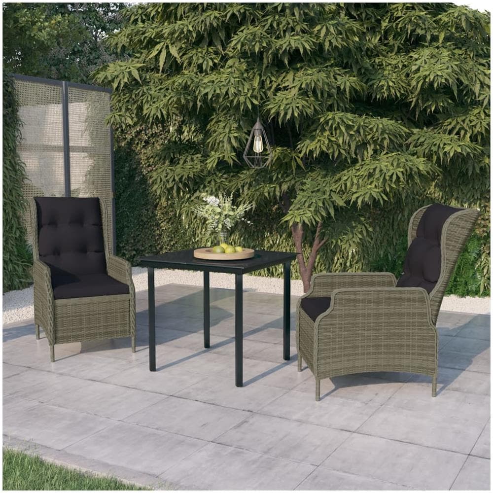 Set Mobili Da Pranzo Per Giardino 3 Pz Marrone - Foto 1