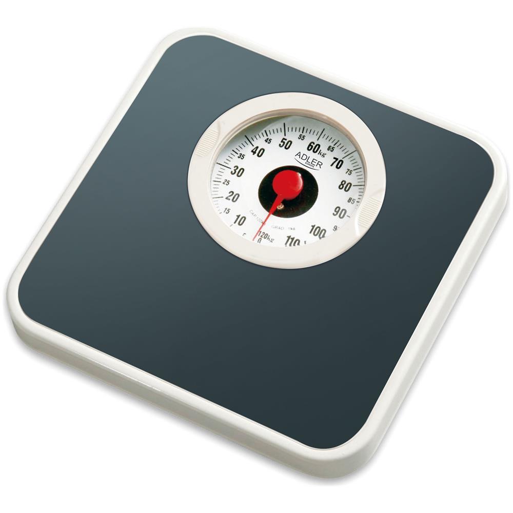 Ad8178 Bilancia Pesapersone Meccanica, Analogica Senza Batterie, Capacità Di Peso 120kg Bianco / grigio - Foto 1