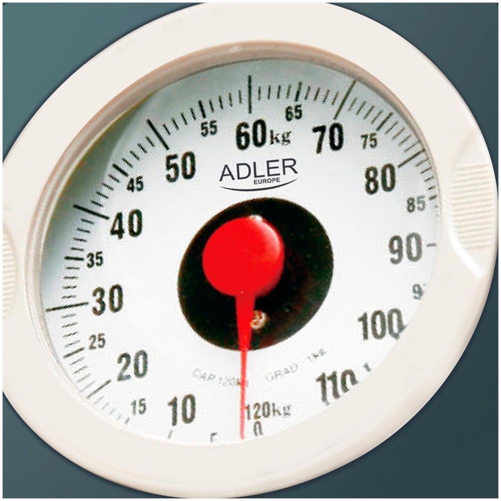 Ad8178 Bilancia Pesapersone Meccanica, Analogica Senza Batterie, Capacità Di Peso 120kg Bianco / grigio - Foto 6