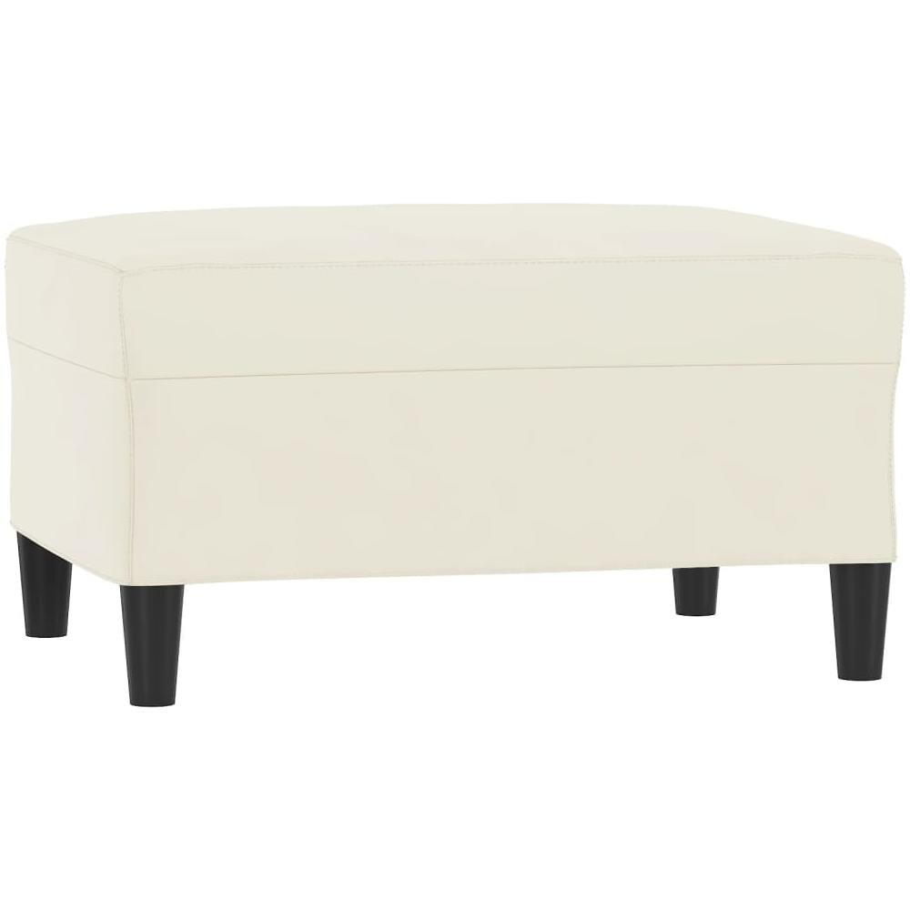 Poggiapiedi Crema 70x55x41 Cm In Velluto - Foto 2