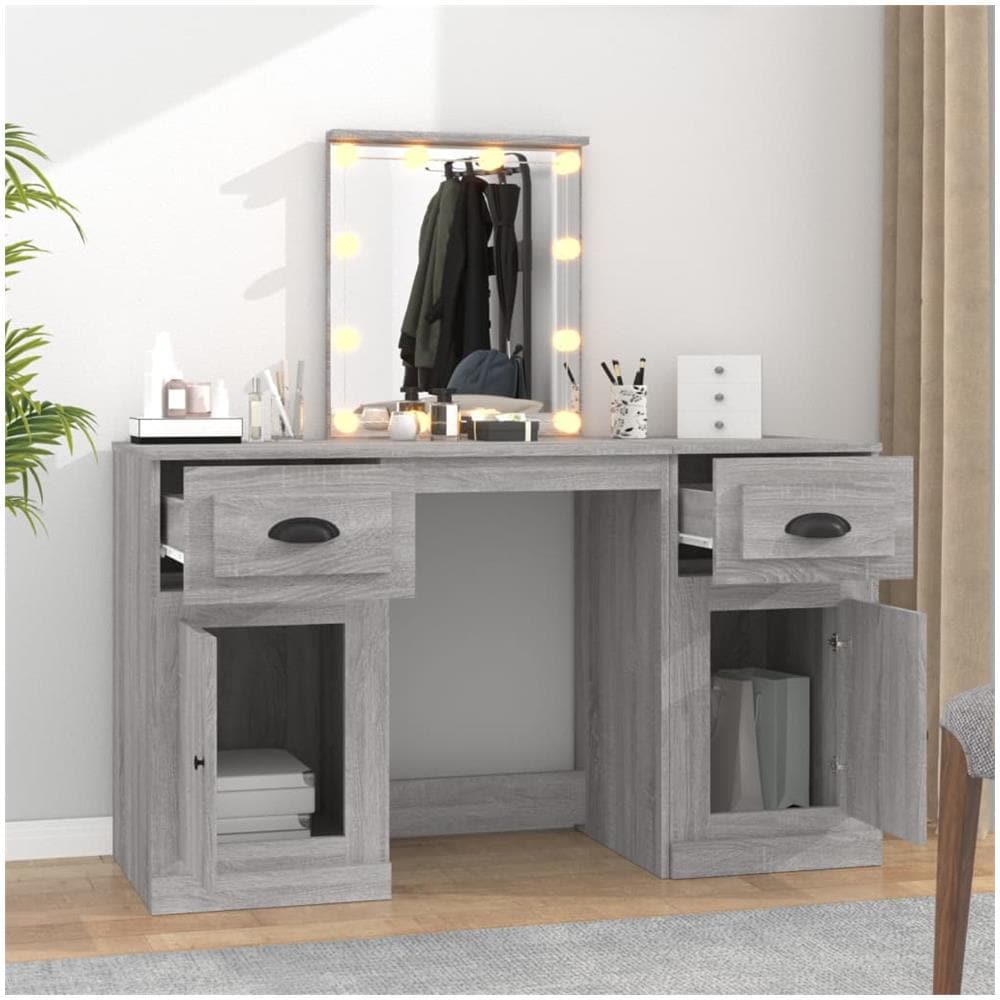 Toeletta Con Led Grigio Sonoma 130x50x132,5 Cm - Foto 3