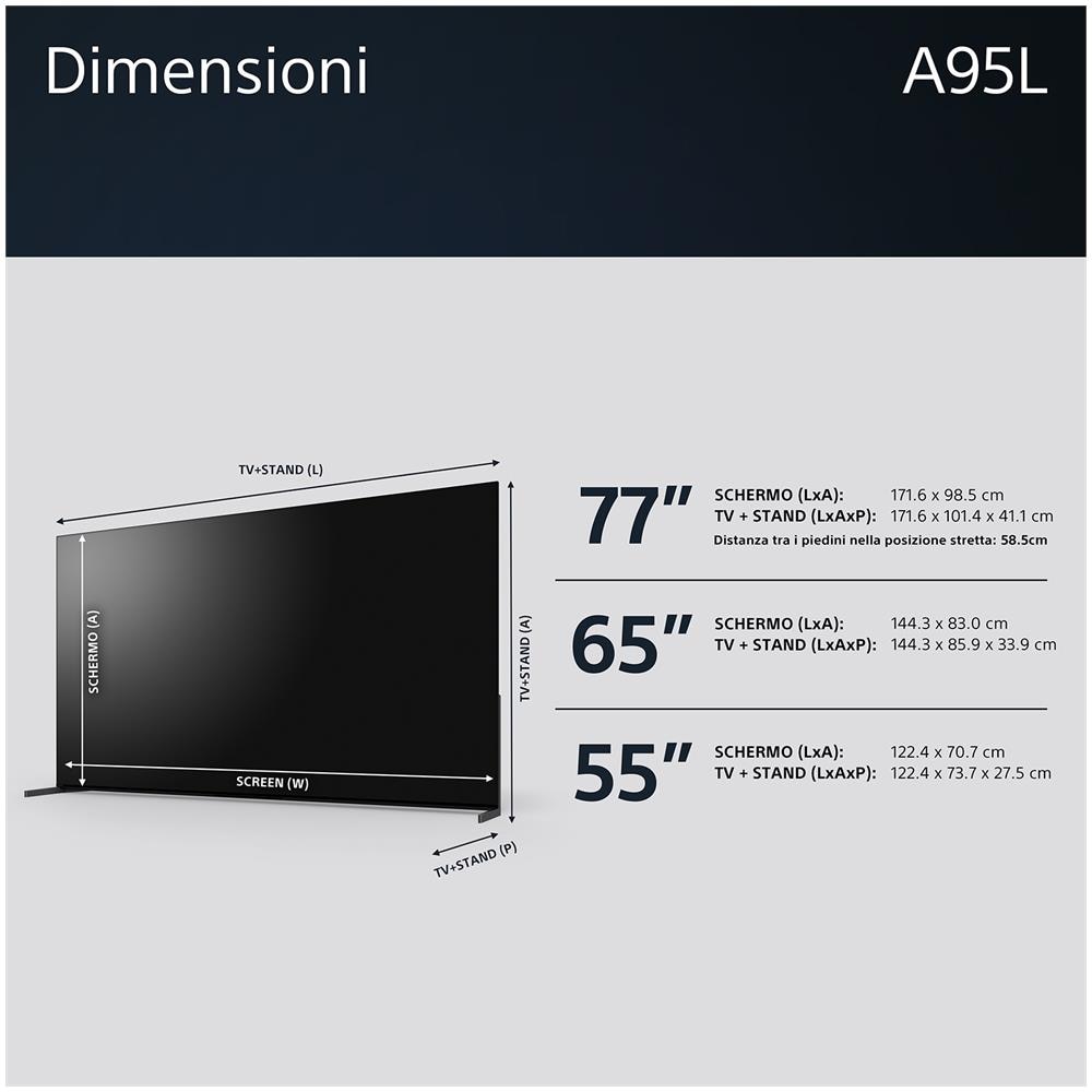 TV OLED Ultra HD 4K 65" XR65A95LAEP Smart TV Google TV 2023 Nero - Foto 17
