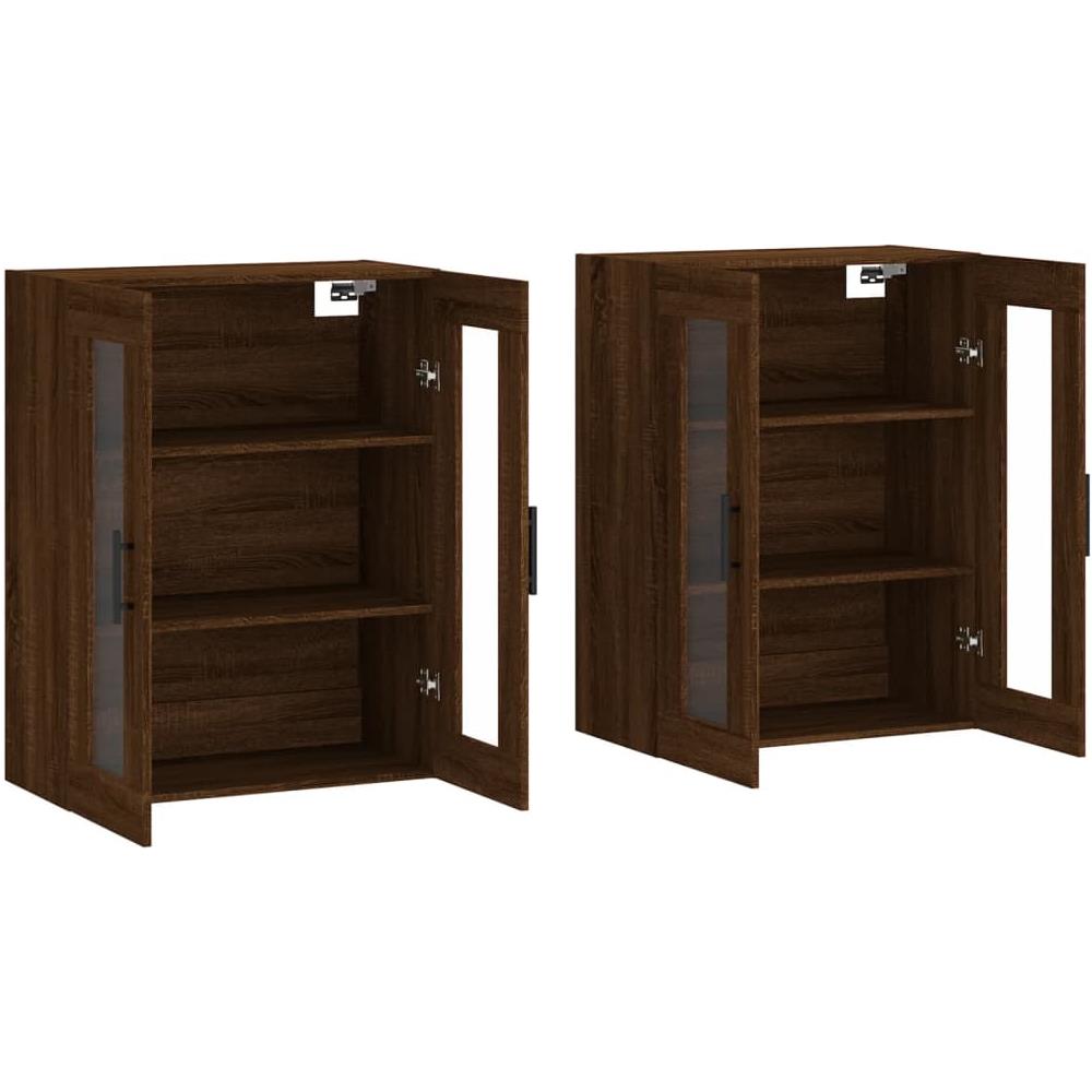 Armadietti A Parete 2 Pz Rovere Marrone In Legno Multistrato - Foto 10